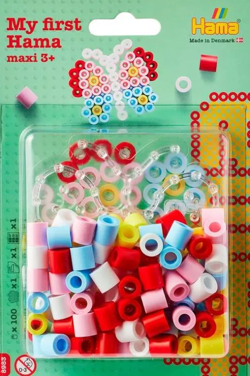 Hama 8983 - Sommerfugl - Maxi Perler Og Plade - My First Hama