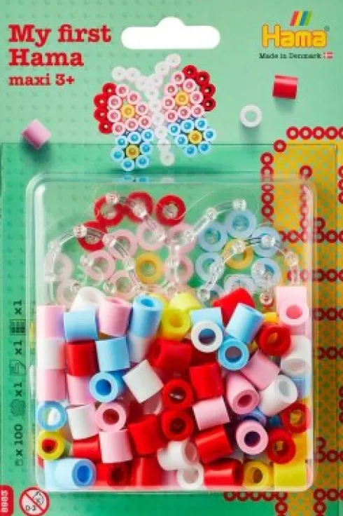 Hama 8983 - Sommerfugl - Maxi Perler Og Plade - My First Hama