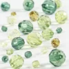 Harmoni Facetperlemix - Str. 4-12 MM - Hulstr. 1-2,5 MM - Grøn Glitter - 250 G