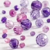 Harmoni Facetperlemix - Str. 4-12 MM - Hulstr. 1-2,5 MM - Lilla - 45 G