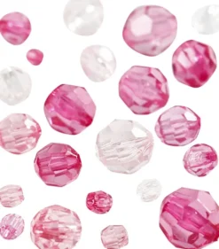 Harmoni Facetperlemix - Str. 4-12 MM - Hulstr. 1-2,5 MM - Pink - 45 G