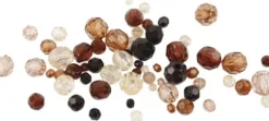 Harmoni Facetperlemix - Str. 4-12 MM - Hulstr. 1-2,5 MM - Gylden - 50 G