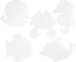 Havets Dyr - H 18,5-26 CM - B 15-29 CM - 230 G - Hvid - 16 Stk