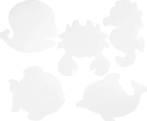 Havets Dyr - H 18,5-26 CM - B 15-29 CM - 230 G - Hvid - 16 Stk