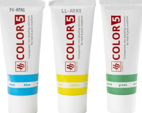 Hb Cosmetics - Sæbefarve Sæt - Gul Grøn Blå - Color 5 - 3X30 G
