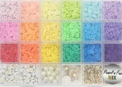 Heishi Fimo Perlemix M/Tilbehør, Pastelfarver