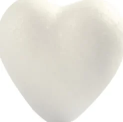 Hjerte - H 6 CM - Hvid - 5 Stk