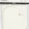 Hjertekort - Kort Str. 12,5X12,5 CM - Kuvert Str. 13,5X13,5 CM - Råhvid - 10 Sæt