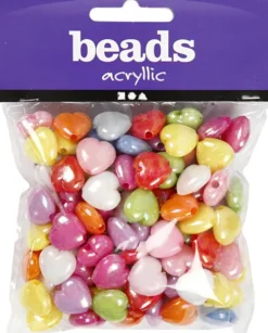 Hjerte Mix - Str. 25X15 MM - Hulstr. 3 MM - 125 ML - 70 G