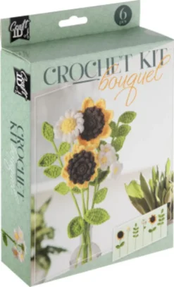 Hæklekit - Blomster Buket - Gul - Craft Id