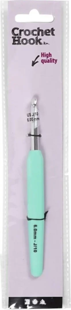 Hæklenål - Nr. 6 - L 13,3 CM - Blå