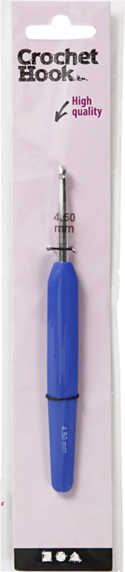 Hæklenål - Nr. 4,5 - L 13,3 CM - Blå