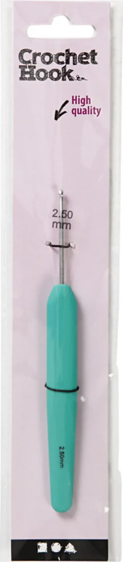 Hæklenål - Nr. 2,5 - L 13,3 CM - Grøn