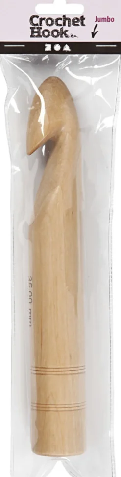 Hæklenål - Nr. 35 - L 23 CM - Træ