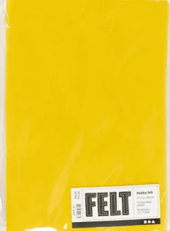 Hobbyfilt - A4 - 210X297 MM - 1,5-2 MM - Gul - 10 Ark