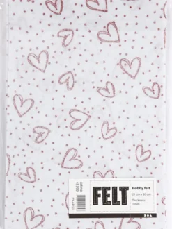 Hobbyfilt - A4 - 210X297 MM - 1 MM - Hvid - 10 Ark