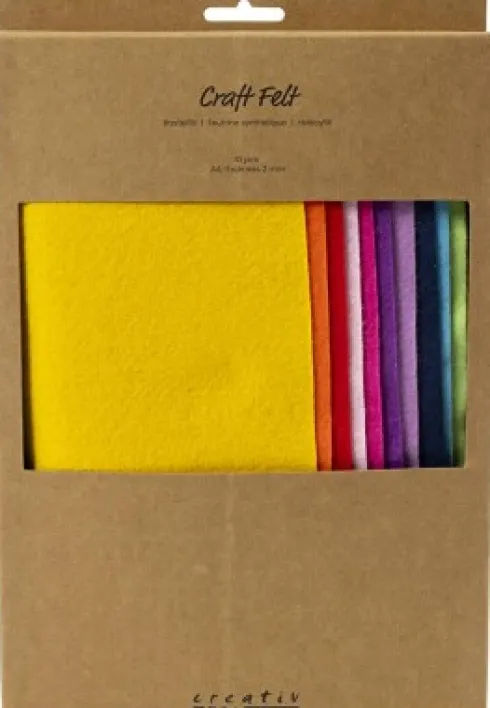 Hobbyfilt - A4 - 210X297 MM - Tykkelse 2 MM - Colorful
