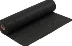 Hobbyfilt Rulle - B 45 CM - 1,5 MM - Meleret - 180-200 G - Sort - 5 M