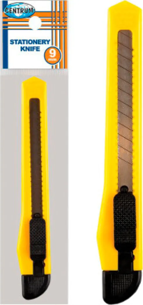 Hobbykniv 9 MM Gul / - Sort - Centrum