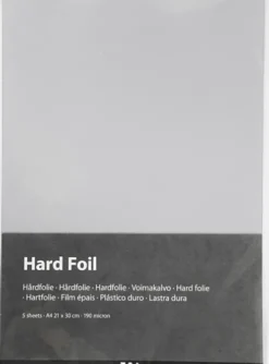 Hårdfolie - A4 - 210X297 MM - Tykkelse 190 My - 5 Ark