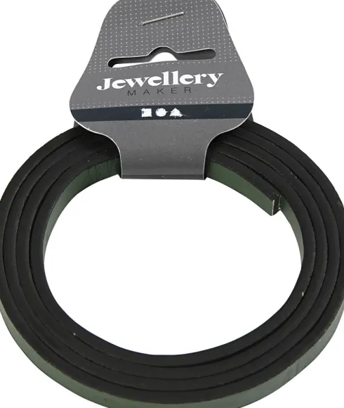 Imiteret Læderbånd - B 10 MM - Tykkelse 3 MM - Grøn - 1 M