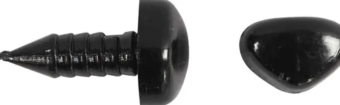 Øjne Og Snuder Til Modellering - Ø 3+6 MM - Str. 8X6+14X11 MM - Sort - 20 Sæt