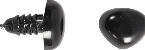 Øjne Og Snuder Til Modellering - Ø 3+6 MM - Str. 8X6+14X11 MM - Sort - 20 Sæt