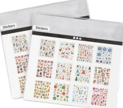 Juleklistermærker I 2 Hæfter - 2X12 Ark