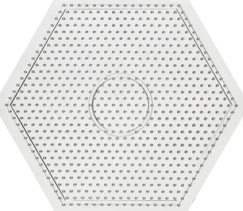 6 Kantet Perleplade - Hexagon - Medium - 15X15 CM - 10 Stk