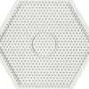 6 Kantet Perleplade - Stor Haxagon - Medium - 15X15 CM - Klar - 1 Stk