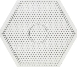 6 Kantet Perleplade - Stor Haxagon - Medium - 15X15 CM - Klar - 1 Stk