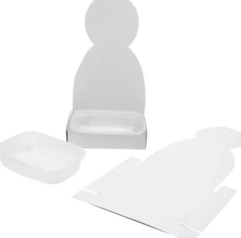 Karsebakke-Figur - Krop - H 20 CM - Hvid - 6 Sæt