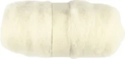 Kartet Uld - Hvid - 100 G/ 1 Bundt
