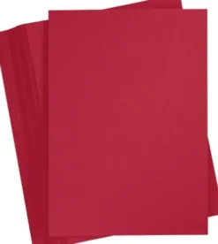 Karton - A5 - 180 G - Julerød - 100 Ark