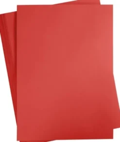 Karton - A2 - 180 G - Rød - 100 Ark