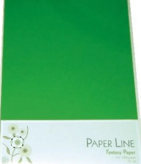 Karton - A4 - Grøn - 10 Ark - 180 G - Fantasy Paper - Paper Line