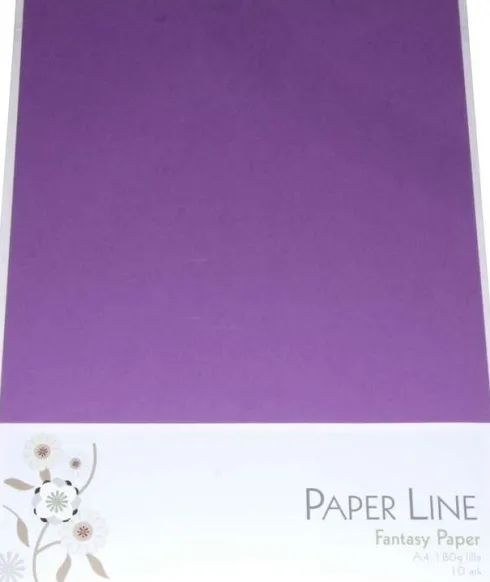 Karton - A4 - Lilla - 10 Ark - 180 G - Fantasy Paper - Paper Line