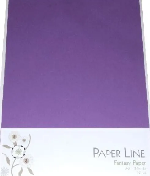 Karton - A4 - Lilla - 10 Ark - 180 G - Fantasy Paper - Paper Line