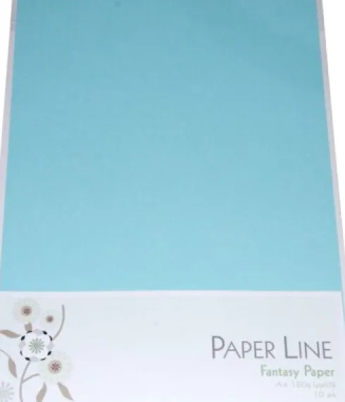 Karton - A4 - Lyseblå - 10 Ark - 180 G - Fantasy Paper - Paper Line