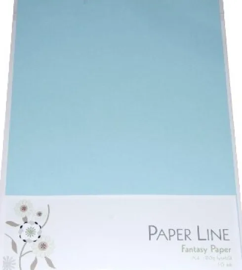 Karton - A4 - Lyseblå - 10 Ark - 180 G - Fantasy Paper - Paper Line