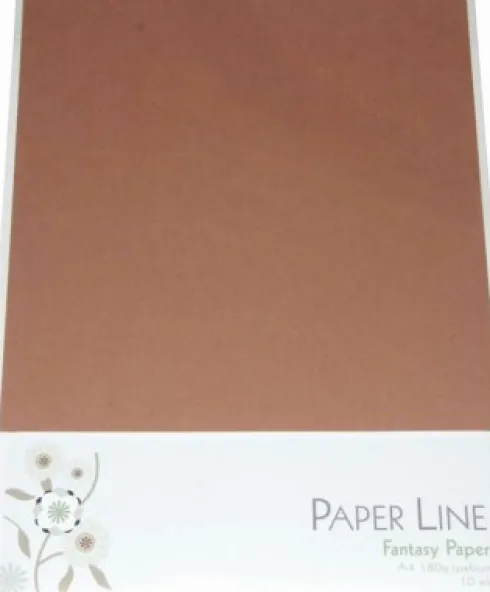 Karton - A4 - Lysebrun - 10 Ark - 180 G - Fantasy Paper - Paper Line