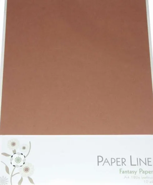 Karton - A4 - Lysebrun - 10 Ark - 180 G - Fantasy Paper - Paper Line
