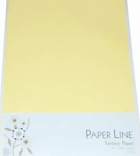 Karton - A4 - Lysegul - 10 Ark - 180 G - Fantasy Paper - Paper Line