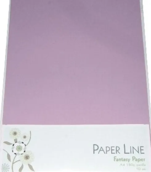 Karton - A4 - Lyselilla - 10 Ark - 180 G - Fantasy Paper - Paper Line