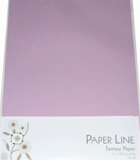 Karton - A4 - Lyselilla - 10 Ark - 180 G - Fantasy Paper - Paper Line