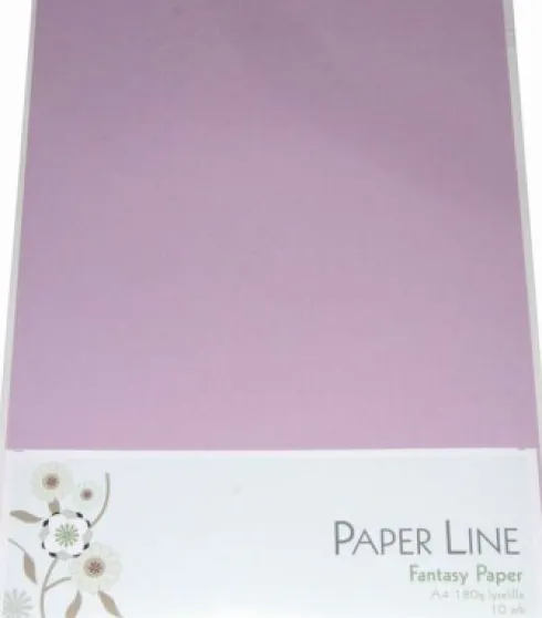 Karton - A4 - Lyselilla - 10 Ark - 180 G - Fantasy Paper - Paper Line