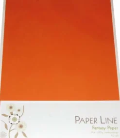 Karton - A4 - Mørkeorange - 10 Ark - 180 G - Fantasy Paper - Paper Line