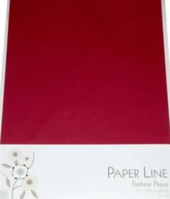 Karton - A4 - Mørkerød - 10 Ark - 180 G - Fantasy Paper - Paper Line