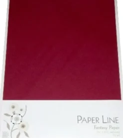 Karton - A4 - Mørkerød - 10 Ark - 180 G - Fantasy Paper - Paper Line