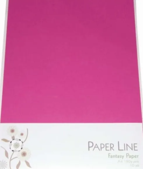 Karton - A4 - Pink - 10 Ark - 180 G - Fantasy Paper - Paper Line